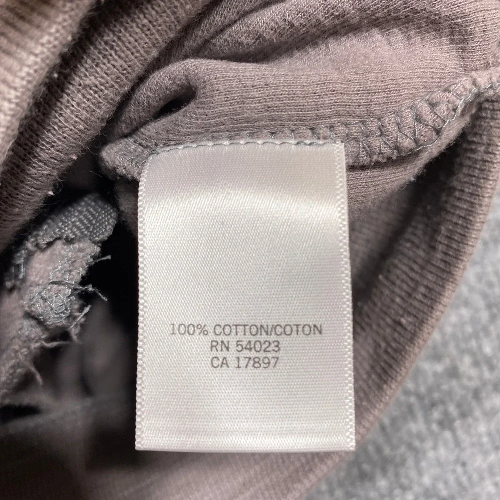 Banana Republic Full Zip‎ Sweater Mens Large Mauve Cotton Slub Mock Neck